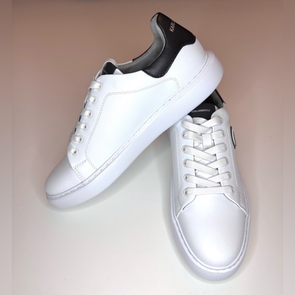 KARL LAGERFELD PARIS Men’s White Graphic Low Top Sneakers Size- 9:5 (New ) - Picture 4 of 10